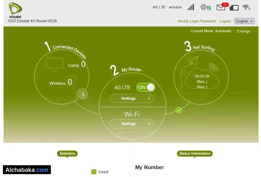 ضبط إعدادات الانترنت راوتر Mf283u