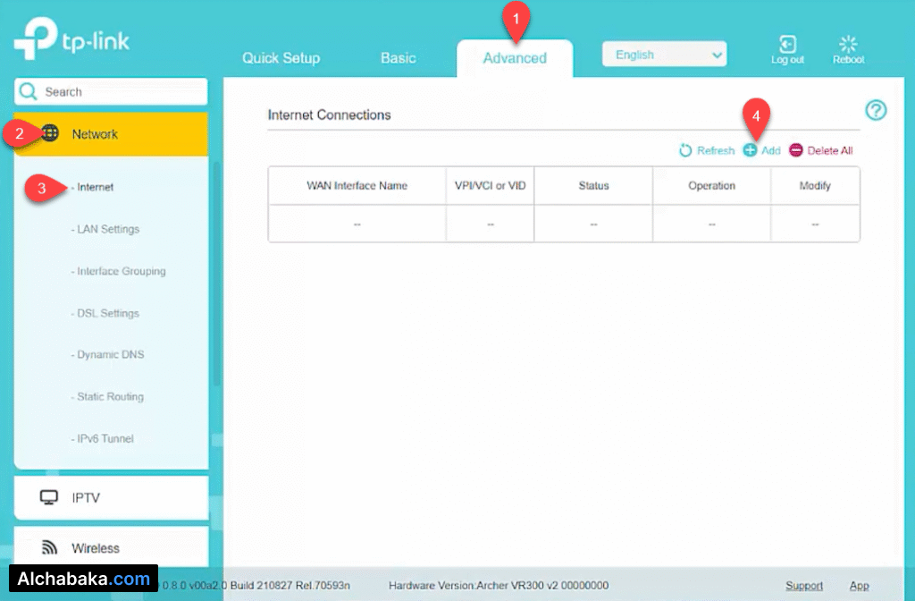 إضافة انترنت جديدة راوتر TP-Link TD-W9960