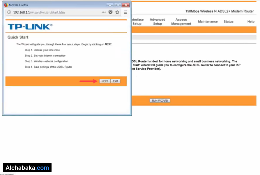 بدء المعد التلقائي راوتر TD 8816