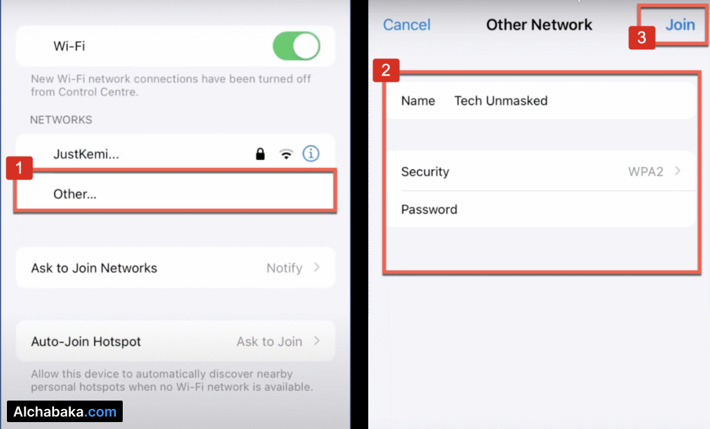كيفية الإتصال بشبكة Wi-Fi مخفية للأيفون