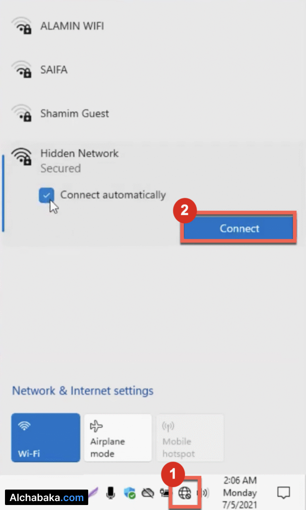 كيفية الإتصال بشبكة Wi-Fi مخفية ويندوز 10 / 11
