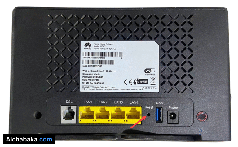 إعادة ضبط الراوتر إلى إعدادات المصنع