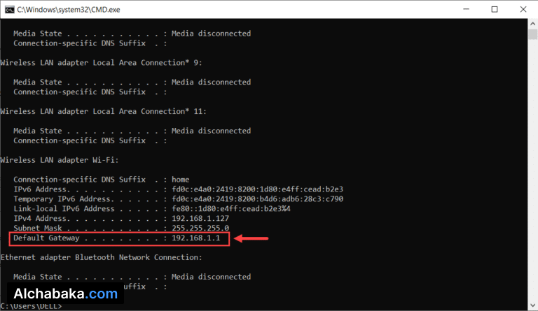كيفية معرفة عنوان IP الراوتر
